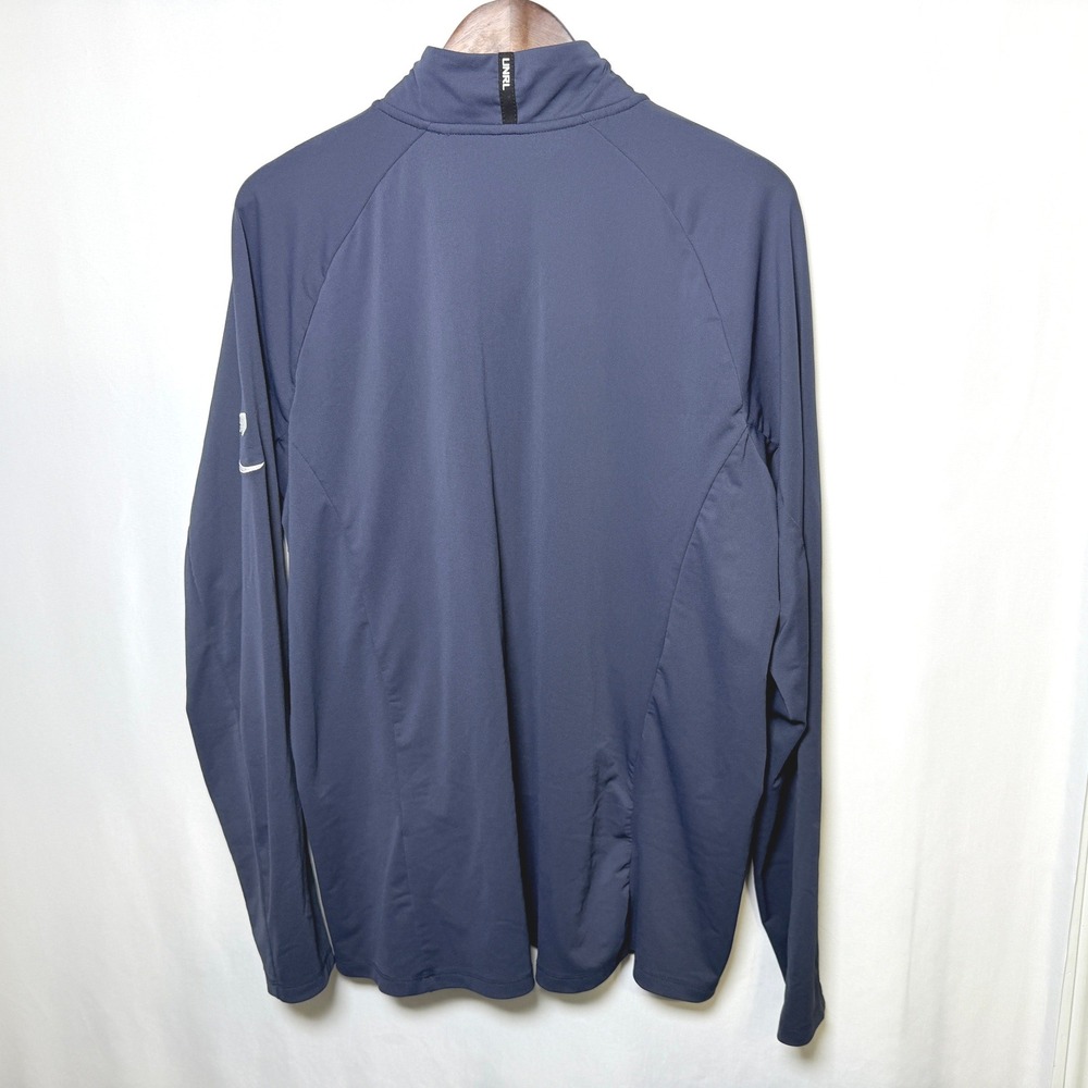 UNRL Mens Crossover Quarter Zip Pullover Navy Blue Athletic Fit XL - Picture 9 of 11